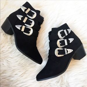 Western Buckle Booties